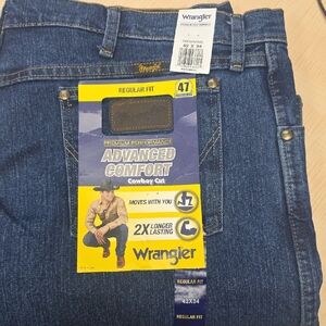 Wrangler Men's Dark Blue Relaxed Jeans